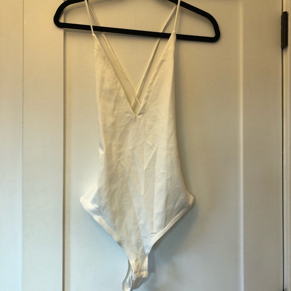 Free People strappy white bodysuit